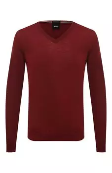 Шерстяной пуловер BOSS