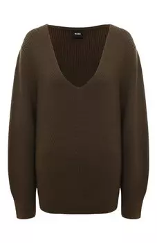 Шерстяной пуловер BOSS