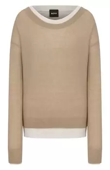 Шерстяной пуловер BOSS