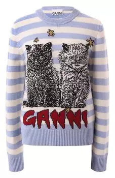 Шерстяной пуловер Ganni