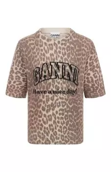 Шерстяной пуловер Ganni