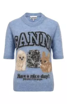 Шерстяной пуловер Ganni