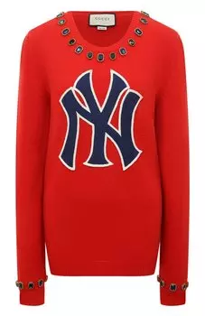 Шерстяной пуловер Gucci x NY Yankees Gucci