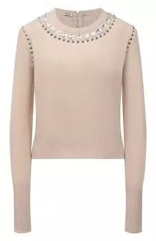 Шерстяной пуловер Miu Miu