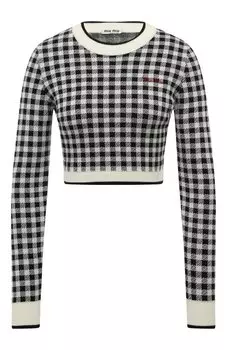 Шерстяной пуловер Miu Miu