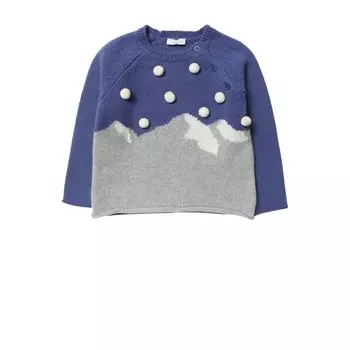 Шерстяной пуловер с помпонами Il Gufo