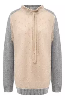 Шерстяной пуловер с воротником-стойкой JW Anderson