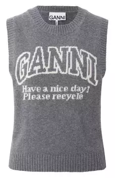 Шерстяной топ Ganni