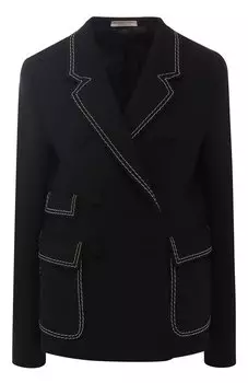 Шерстяной жакет с контрастной отделкой Bottega Veneta