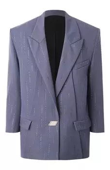 Шерстяной жакет с отделкой стразами The Attico