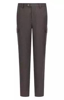 Шерстяные брюки-карго Brunello Cucinelli