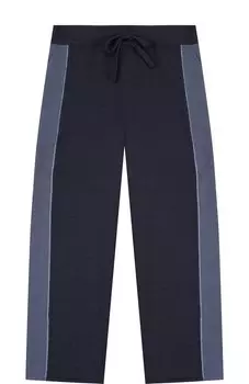 Шерстяные брюки с лампасами и поясом на кулиске Loro Piana