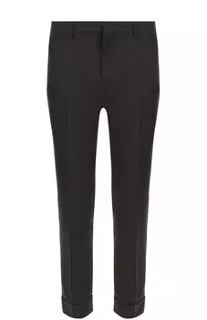 Шерстяные укороченные брюки прямого кроя Valentino