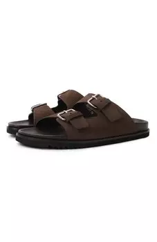Шлепанцы из нубука Corneliani
