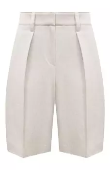 Шорты из хлопка и льна Brunello Cucinelli