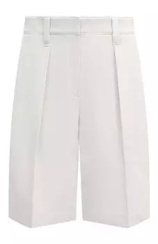 Шорты из хлопка и льна Brunello Cucinelli