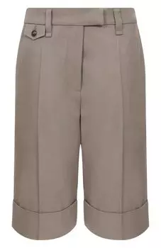 Шорты из хлопка и льна Brunello Cucinelli