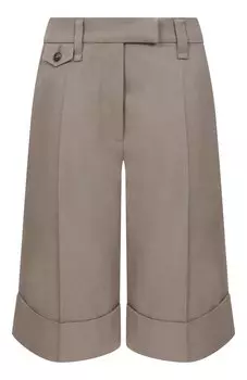 Шорты из хлопка и льна Brunello Cucinelli