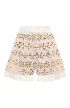 Шорты из хлопка и шелка Elie Saab