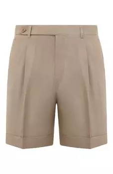 Шорты из шерсти и льна Brioni