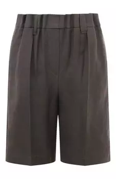 Шорты из вискозы и льна Brunello Cucinelli