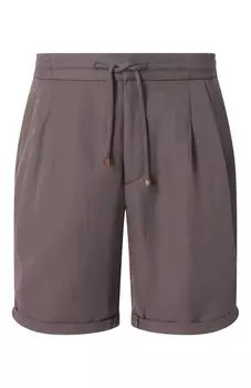 Шорты изо льна и хлопка Brunello Cucinelli
