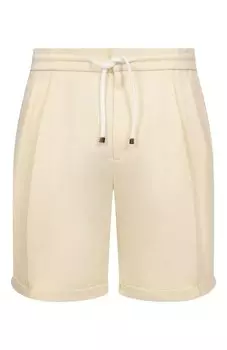 Шорты изо льна и хлопка Brunello Cucinelli