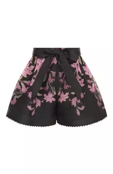 Шорты изо льна и шелка Zimmermann