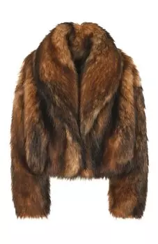 Шуба из экомеха David Koma
