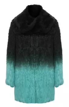 Шуба из меха кролика с шарфом Armani Collezioni