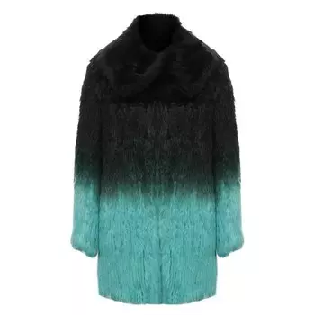 Шуба из меха кролика с шарфом Armani Collezioni