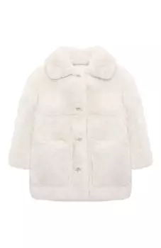 Шуба из меха кролика Yves Salomon Enfant