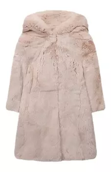 Шуба из меха кролика Yves Salomon Enfant