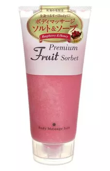 Скраб-щербет для тела с солью Тихого океана малиной и медом (500g) Enhel beauty