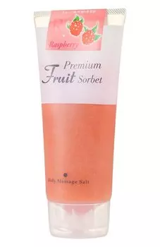 Скраб-щербет для тела с солью Тихого океана и малинои (500g) Enhel beauty