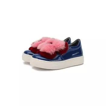 Слипоны из лаковой кожи с отделкой Simonetta