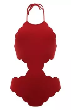 Слитный купальник с фестонами и открытой спиной Marysia