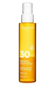Солнцезащитное масло для тела и волос SPF 30 Huile Solaire Embellisante (150ml) Clarins