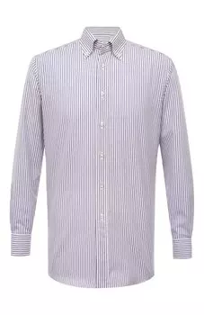 Сорочка из хлопка и льна Brioni