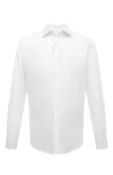 Сорочка из хлопка и льна Canali