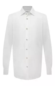 Сорочка из хлопка и льна Kiton