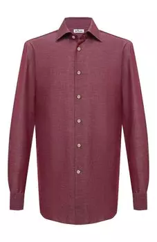 Сорочка из хлопка и льна Kiton