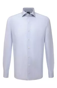 Сорочка из хлопка и льна Van Laack