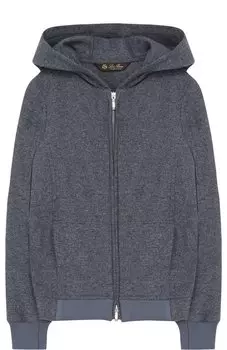 Спортивный кардиган с капюшоном из шерсти и кашемира Loro Piana