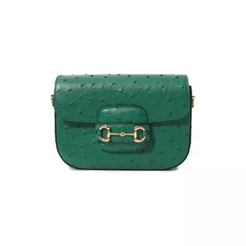 Сумка 1955 Horsebit mini из кожи страуса Gucci