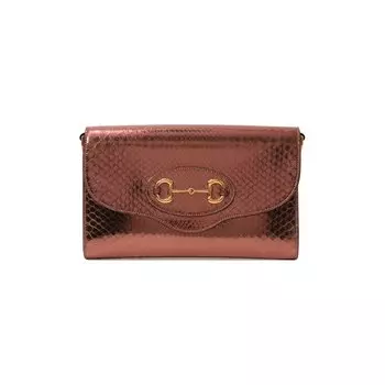 Сумка 1955 Horsebit small из кожи питона Gucci