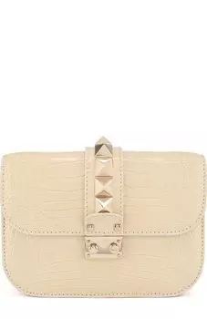 Сумка Glam Lock small из кожи аллигатора Valentino