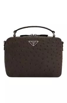 Сумка из кожи страуса Prada