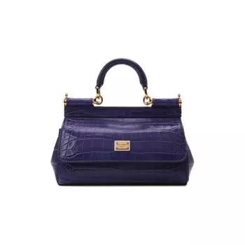 Сумка Sicily small из кожи аллигатора Dolce &amp; Gabbana
