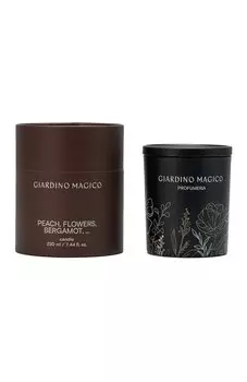 Свеча Peach, Flowers, Bergamot,… (220ml) Giardino Magico